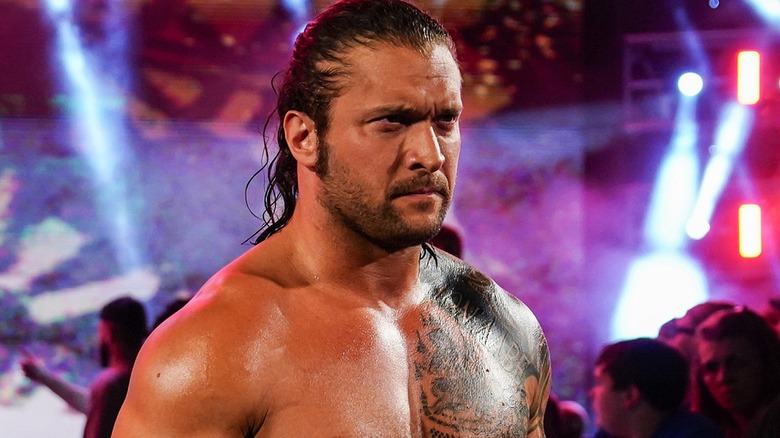 Killer Kross on his way to the ring ahead of a WWE show.