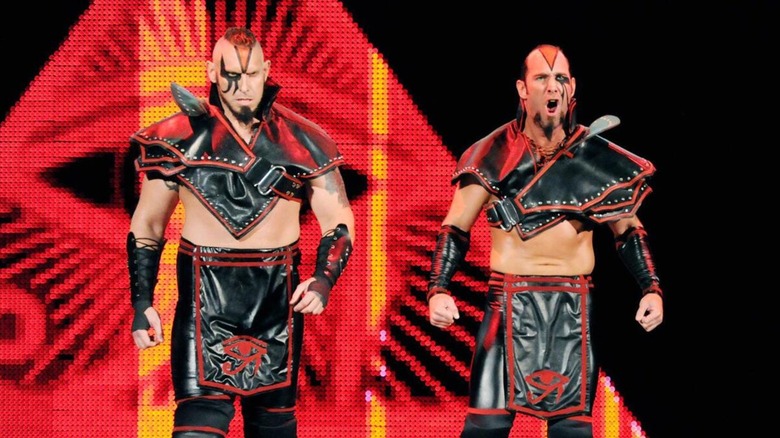 The Ascension making their way to the ring ahead of a match.