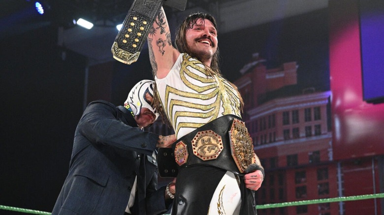 Rey and Dominik Mysterio at WWE x AAA Worlds Collide