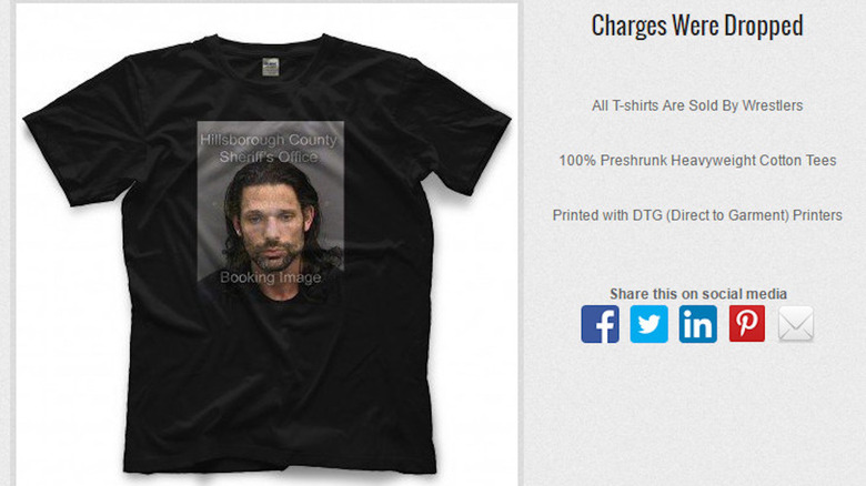 Adam Rose's mugshot t-shirt