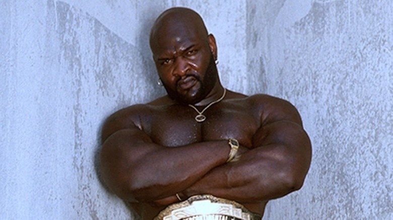 Ahmed Johnson Poses For A WWE Photoshoot