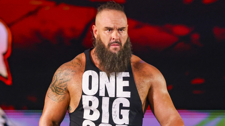 Braun Strowman walking to a WWE ring