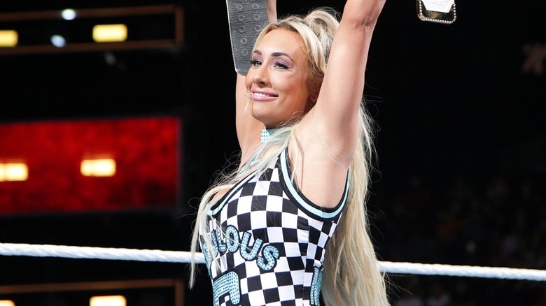 Carmella in a WWE ring
