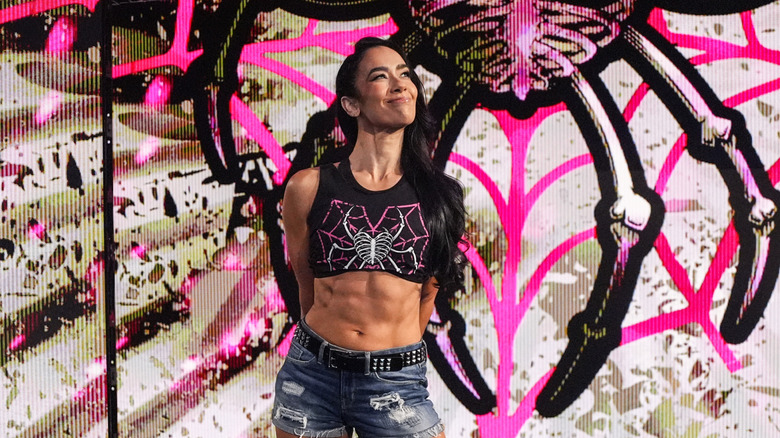 AJ Lee during her return on SmackDown