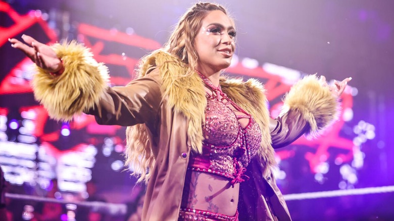 Elektra Lopez in ring after making her way to the ring during an episode of 