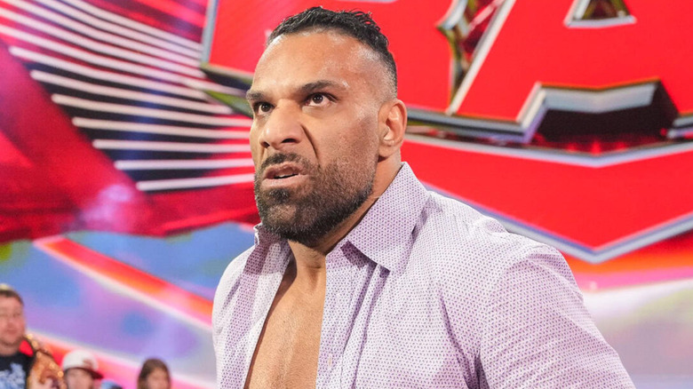 Jinder Mahal staring ahead