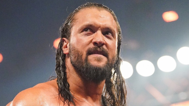 Killer Kross staring out towards the crowd during a match in WWE.