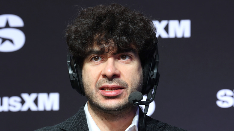 Tony Khan with that Sirius XM headset