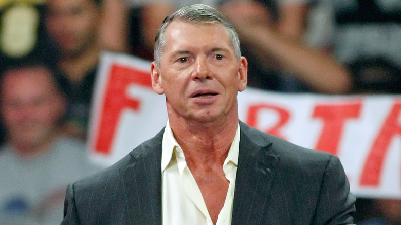 Vince McMahon in a WWE ring