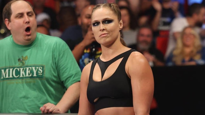 Ronda Rousey smirking