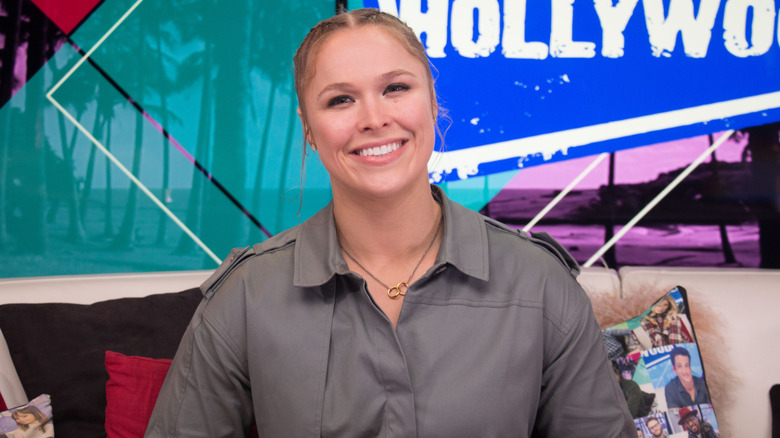Ronda Rousey smiles for the camera