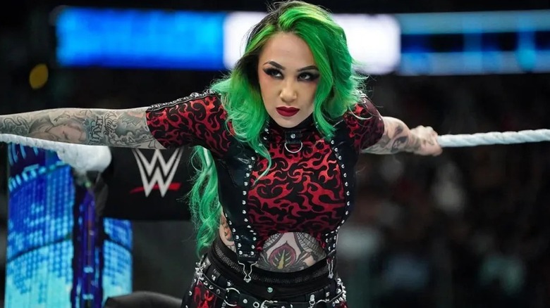 Shotzi Blackheart awaits her challenger in the ring on 