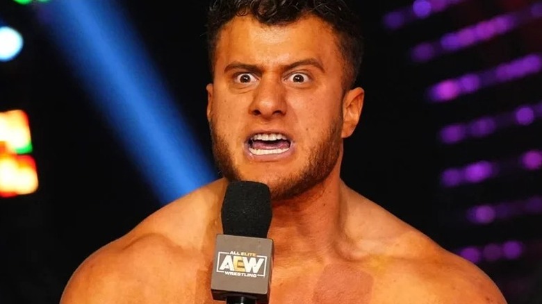 MJF Prepares to speak on "AEW Dynamite."