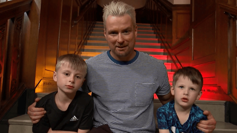 Zach Gowen with his children