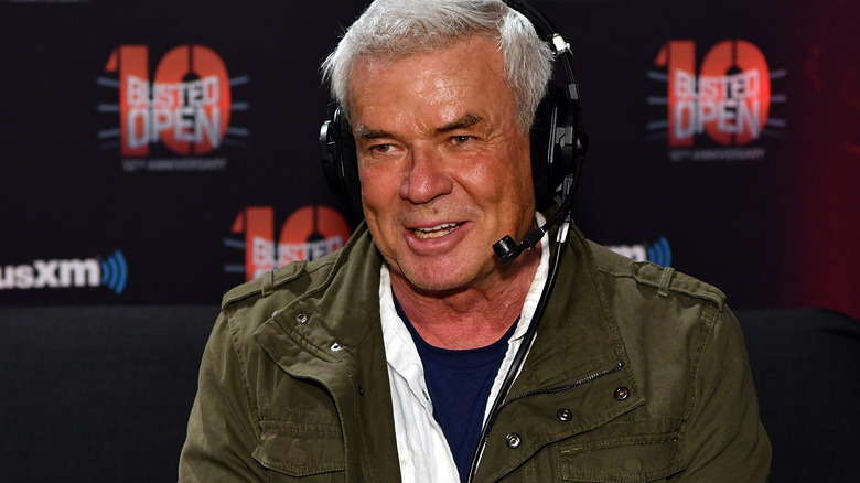 Eric Bischoff wearing a headset
