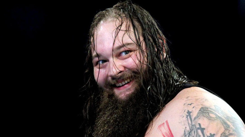 The late Bray Wyatt smiling
