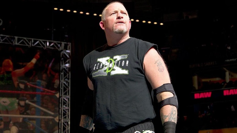 Road Dogg in ring during a segment on 