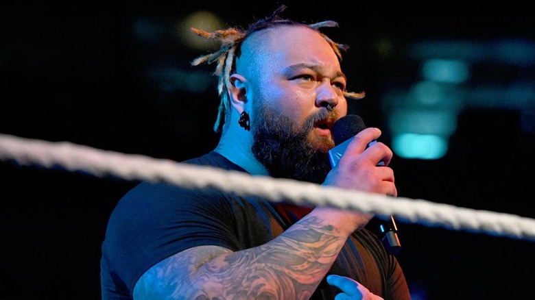 Bray Wyatt cutting a promo