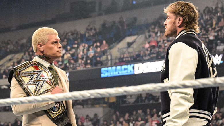 Cody Rhodes and Logan Paul on WWE SmackDown