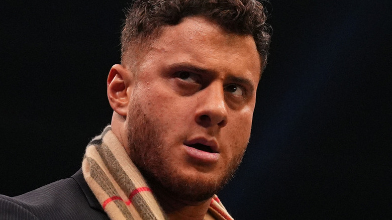 MJF looking angry