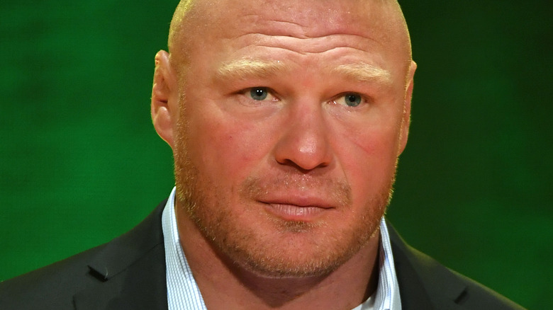Brock Lesnar looking away