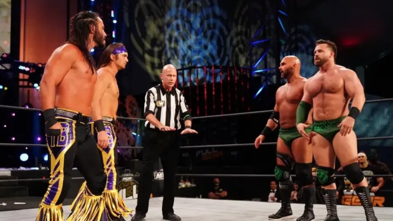The Young Bucks and FTR at AEW Full Gear 2020