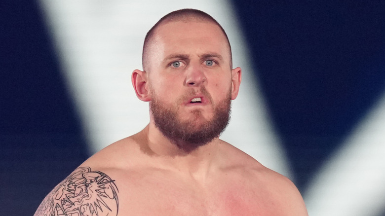 Gabe Kidd enters the ring during the New Japan Pro-Wrestling - Wrestle Dynasty at Tokyo Dome on January 05, 2025 in Tokyo, Japan.