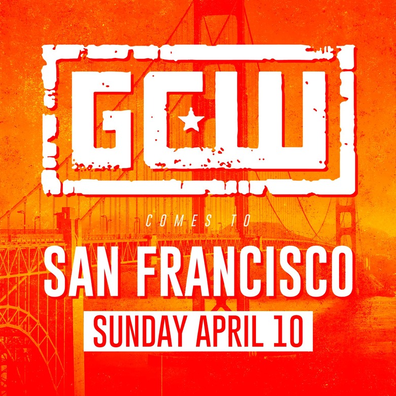 Orange Poster For GCW's San Francisco debt