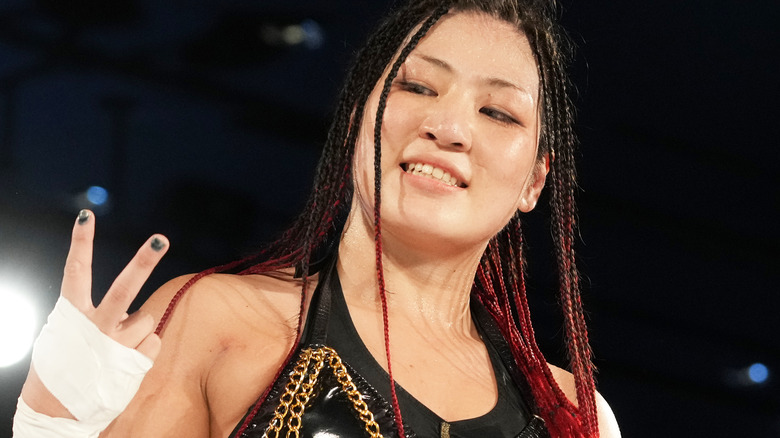 GCW Ultraviolent Champion Rina Yamashita in Stardom in 2022
