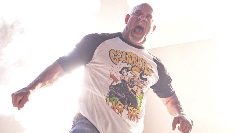 Goldberg during his 2025 return to WWE.