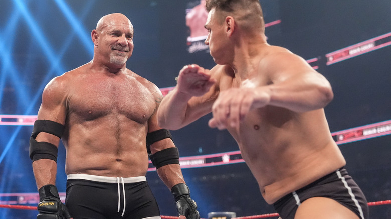 Goldberg, about to receive a chop from GUNTHER