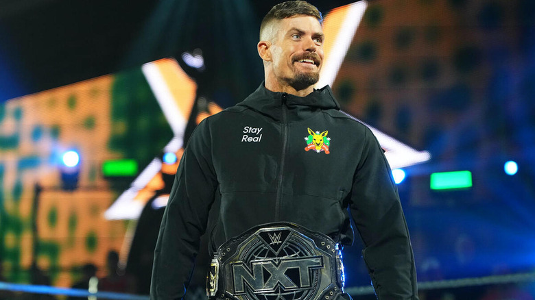 Grayson Waller with the NXT Championship around his waist