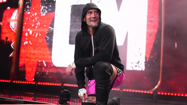 CM Punk makes his entrance 