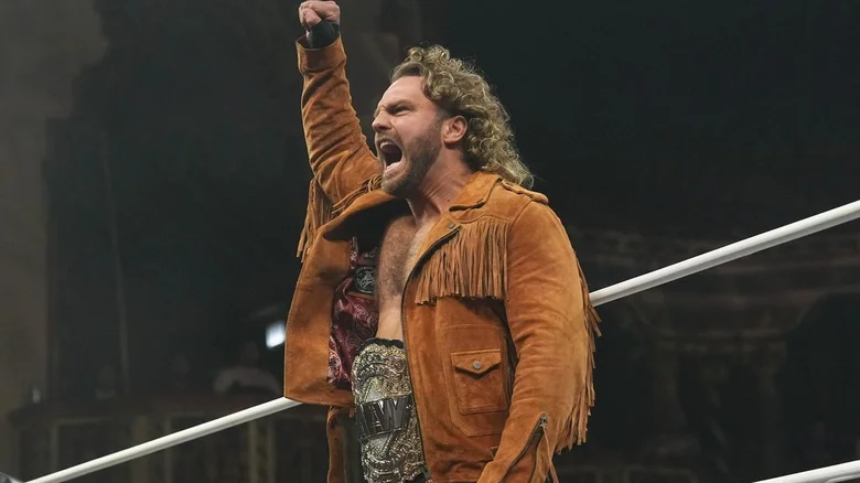 Hangman Adam Page celebrating his victory