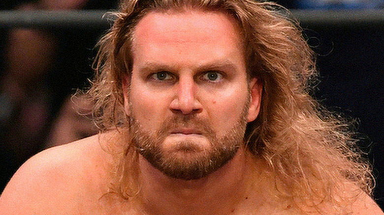 "Hangman" Adam Page staring