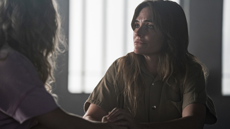 Crystal visiting her mom in jail