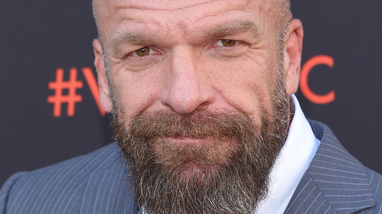 Triple H smiling at WWE Emmys FYC event