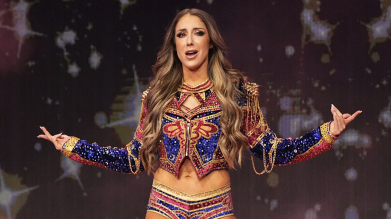 Britt Baker walking to the ring