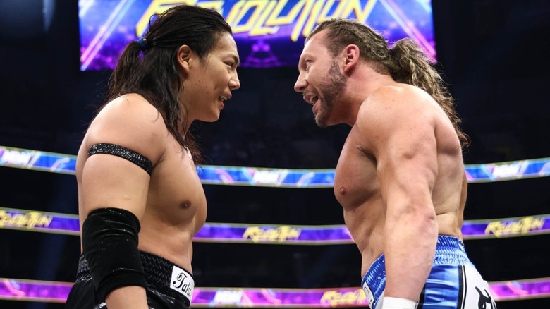 Konosuke Takeshita and Kenny Omega at AEW Revolution 2025