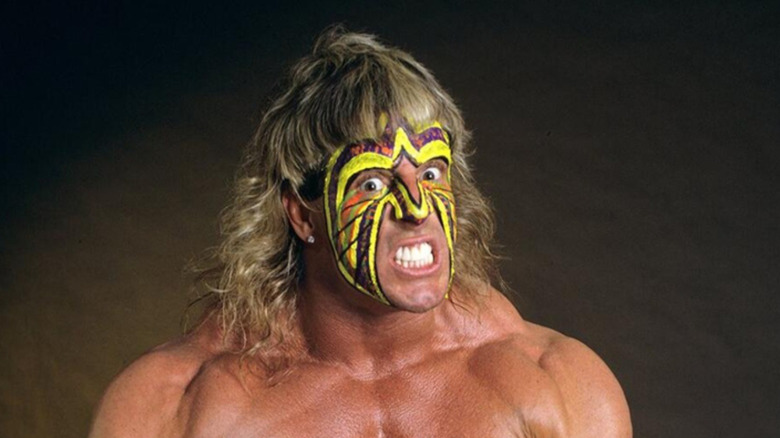 Ultimate Warrior making a mean face