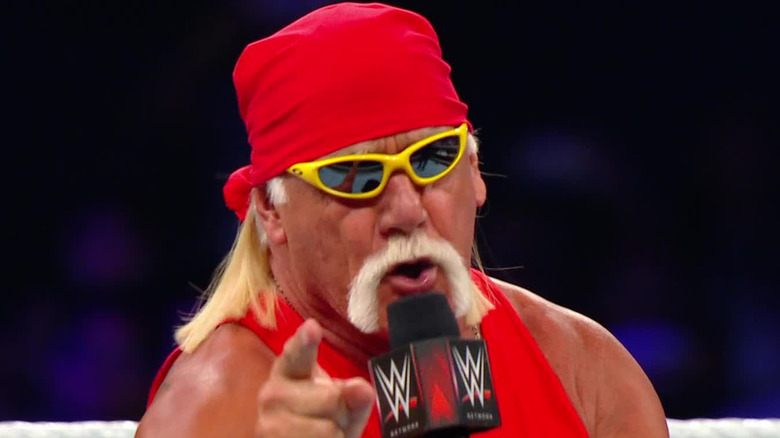Hulk Hogan cuts a promo