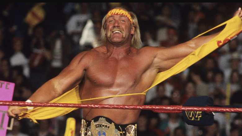 Hulk Hogan posing in the ring