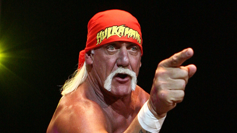 Hulk Hogan posing in the ring