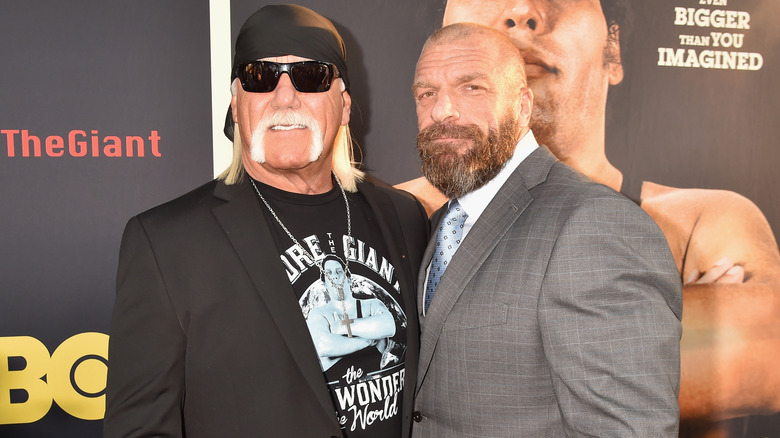 Hulk Hogan And Triple H Pose At A Red Carpet Event