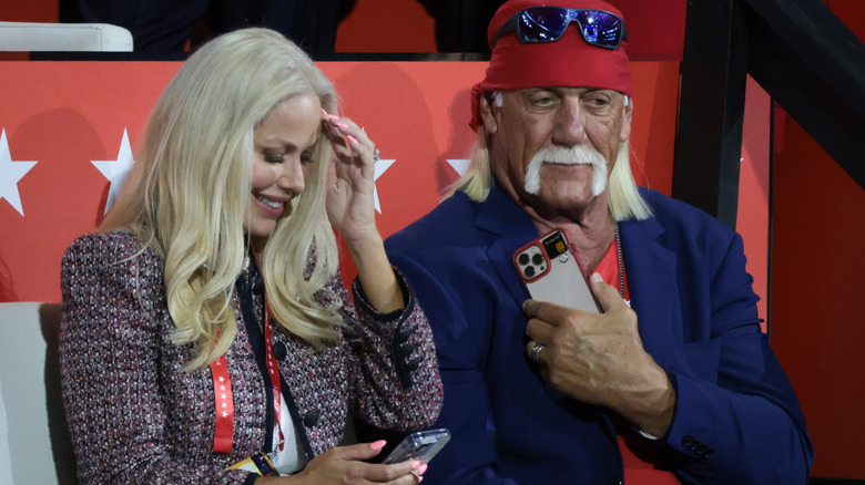 Sky Daily Hogan and Hulk Hogan attending the fourth day of the Republic National Convention, 2024