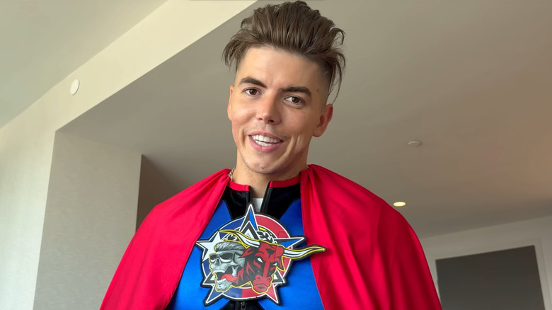 Sammy Guevara in an outfit inspired by Superman