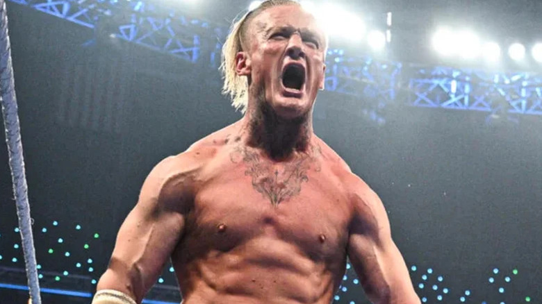 Ilja Dragunov yells in the ring during a match on an episode of "WWE SmackDown."