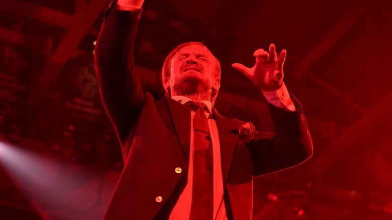 Ilja Dragunov composing during his AEW debut