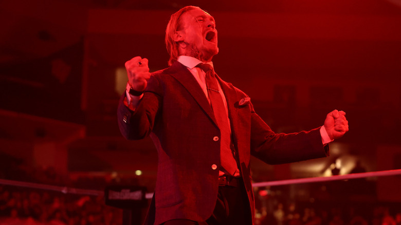 Ilja Dragunov poses in the ring during his AEW debut, complete with full entrance, at AEW WrestleDream 2026.