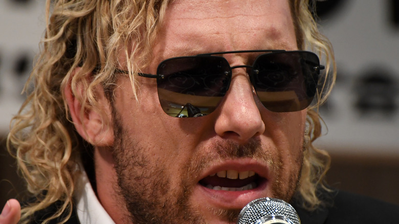 Kenny Omega During A Press Conference 